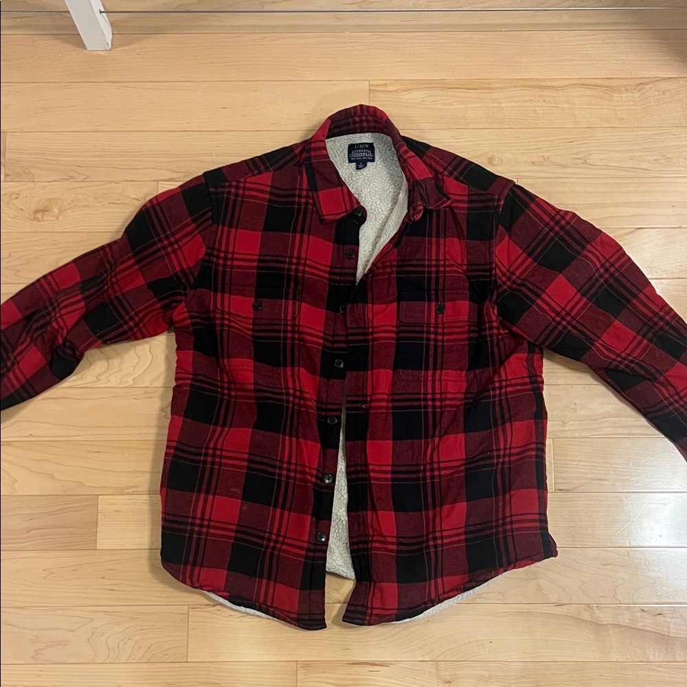 J. Crew Red and Black Plaid Jacket